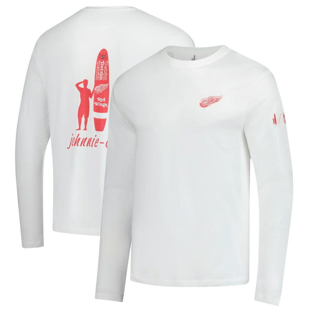 Detroit Red Wings johnnie-O Adam Long Sleeve T-Shirt - White | NHL Clearance