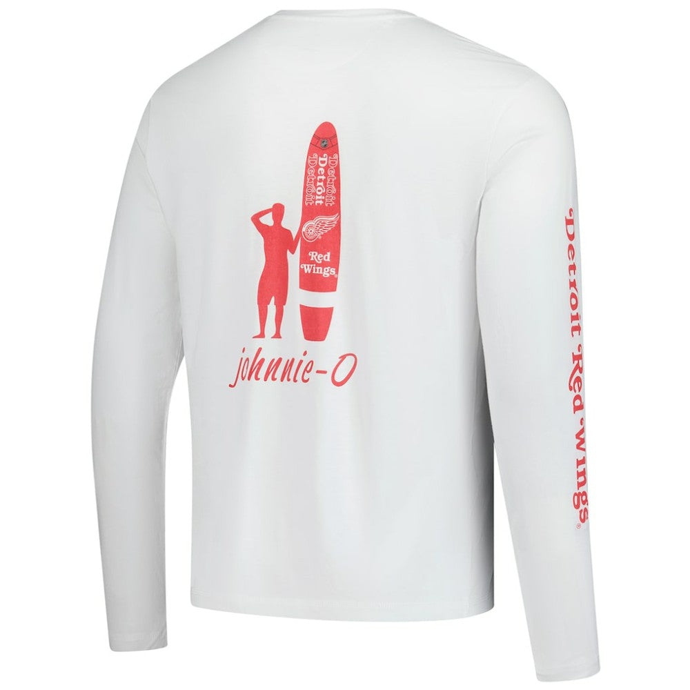 Detroit Red Wings johnnie-O Adam Long Sleeve T-Shirt - White | NHL Clearance