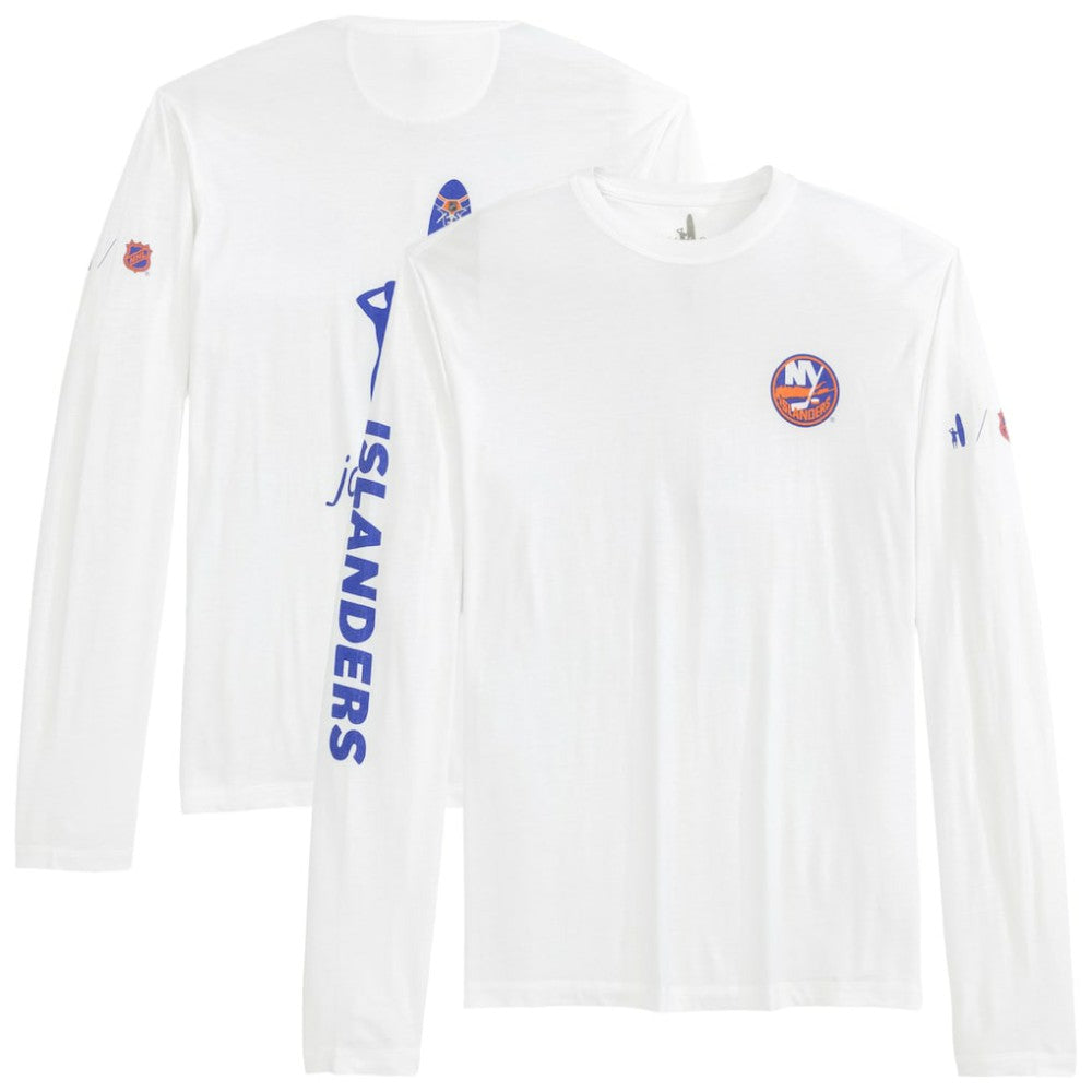 New York Islanders johnnie-O Adam Long Sleeve T-Shirt - White | NHL Clearance