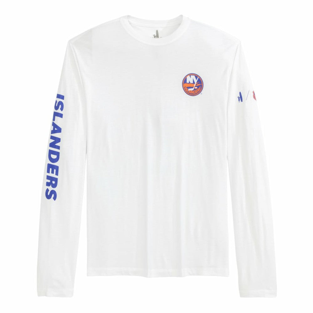 New York Islanders johnnie-O Adam Long Sleeve T-Shirt - White | NHL Clearance