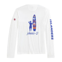 New York Islanders johnnie-O Adam Long Sleeve T-Shirt - White | NHL Clearance