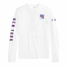 New York Rangers johnnie-O Adam Long Sleeve T-Shirt - White | NHL on sale
