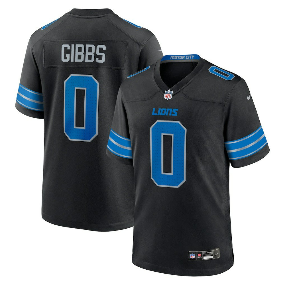Jahmyr Gibbs Detroit Lions 2nd Alternate Game Player Jersey - Black - Nike