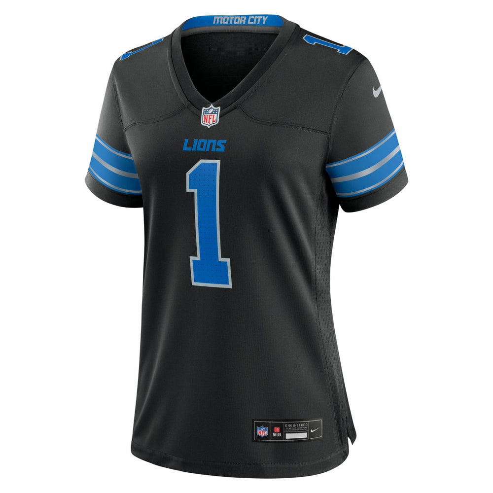 Jameson Williams Detroit Lions Women's 2nd Alternate Game Player Jersey - Black - Nike