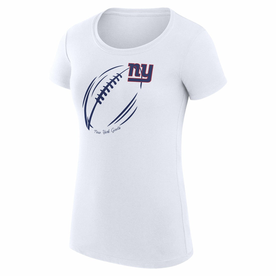 New York Giants G-III 4Her by Carl Banks Women's Super-Slim Fit Lightweight Subtle Football T-Shirt - White - NFL