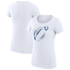Indianapolis Colts G-III 4Her by Carl Banks Women's Super-Slim Fit Lightweight Subtle Football T-Shirt - White - NFL
