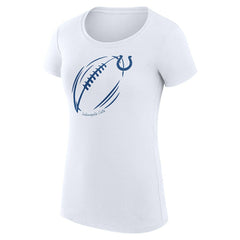 Indianapolis Colts G-III 4Her by Carl Banks Women's Super-Slim Fit Lightweight Subtle Football T-Shirt - White - NFL