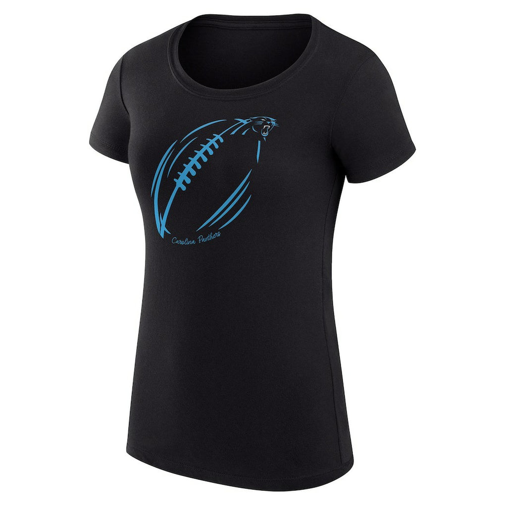 Carolina Panthers G-III 4Her by Carl Banks Women's Super-Slim Fit Lightweight Subtle Football T-Shirt - Black - NFL