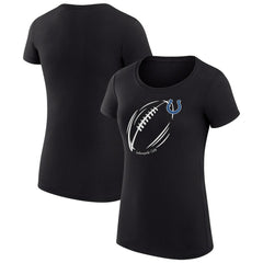Indianapolis Colts G-III 4Her by Carl Banks Women's Super-Slim Fit Lightweight Subtle Football T-Shirt - Black - NFL