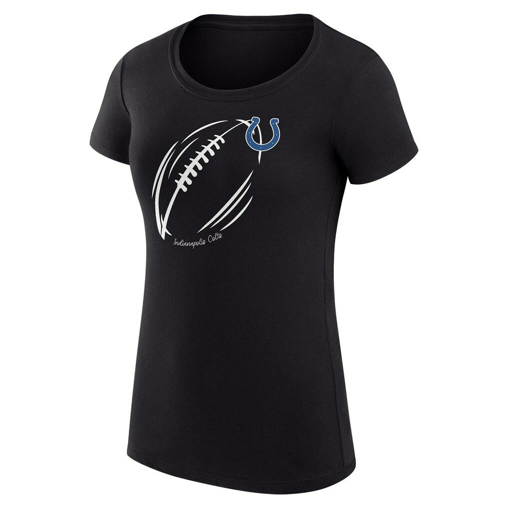 Indianapolis Colts G-III 4Her by Carl Banks Women's Super-Slim Fit Lightweight Subtle Football T-Shirt - Black - NFL
