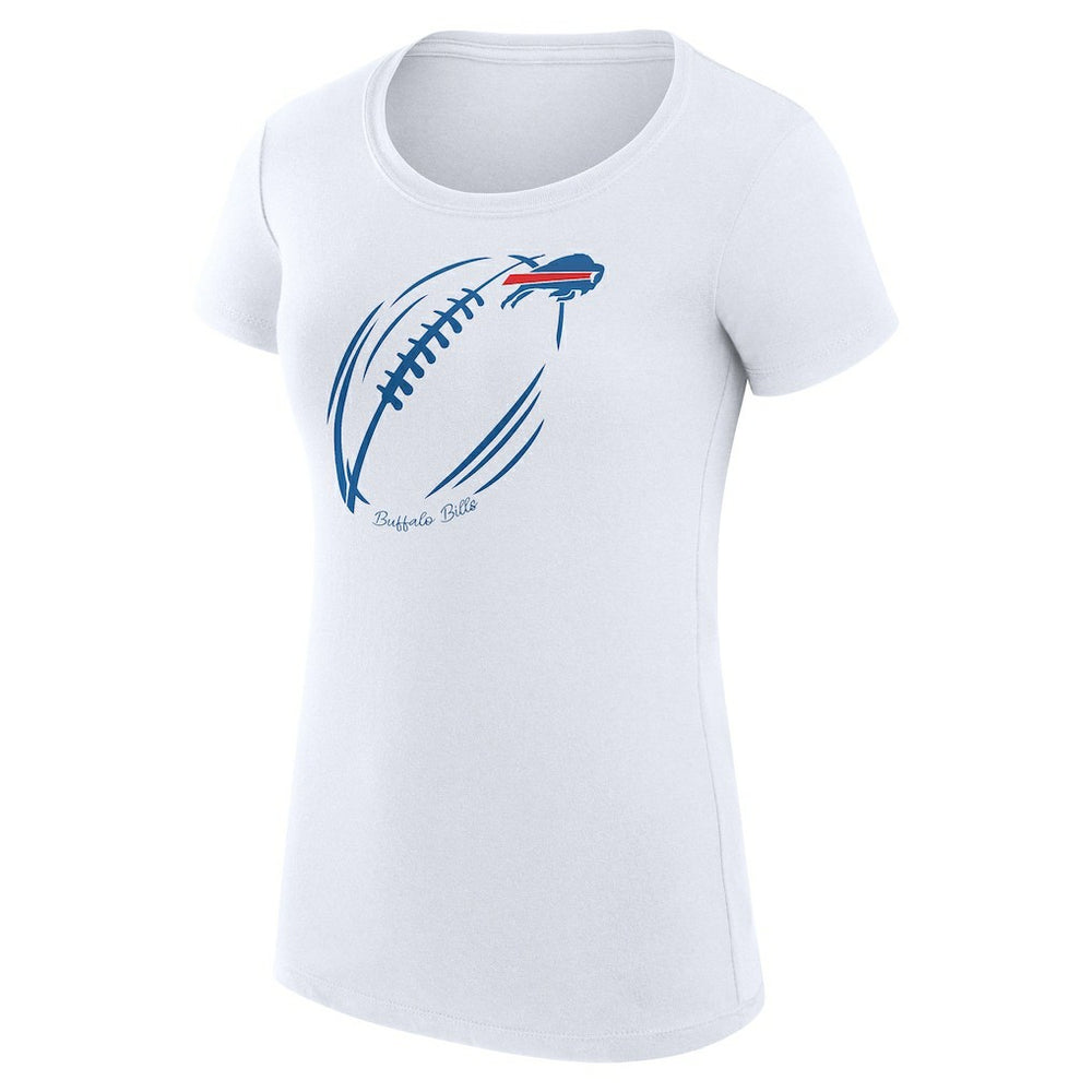 Buffalo Bills G-III 4Her by Carl Banks Women's Super-Slim Fit Lightweight Subtle Football T-Shirt - White - NFL