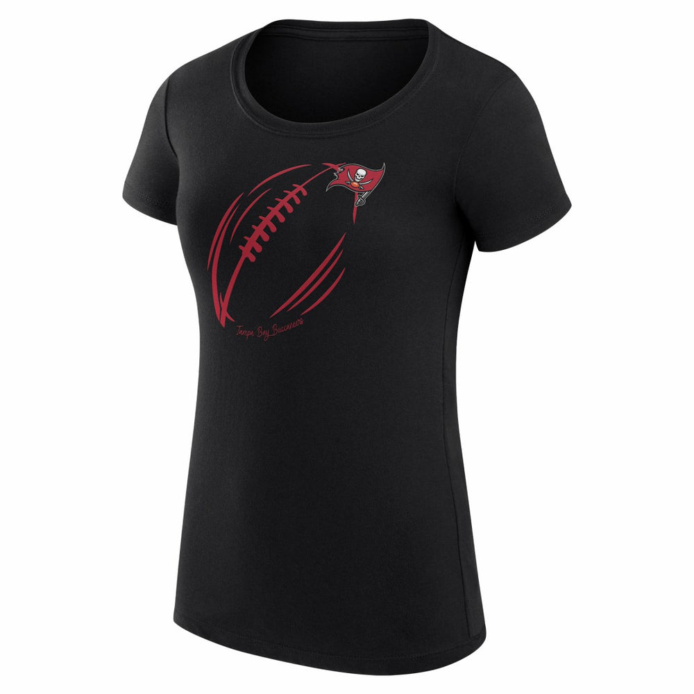 Tampa Bay Buccaneers G-III 4Her by Carl Banks Women's Super-Slim Fit Lightweight Subtle Football T-Shirt - Black - NFL