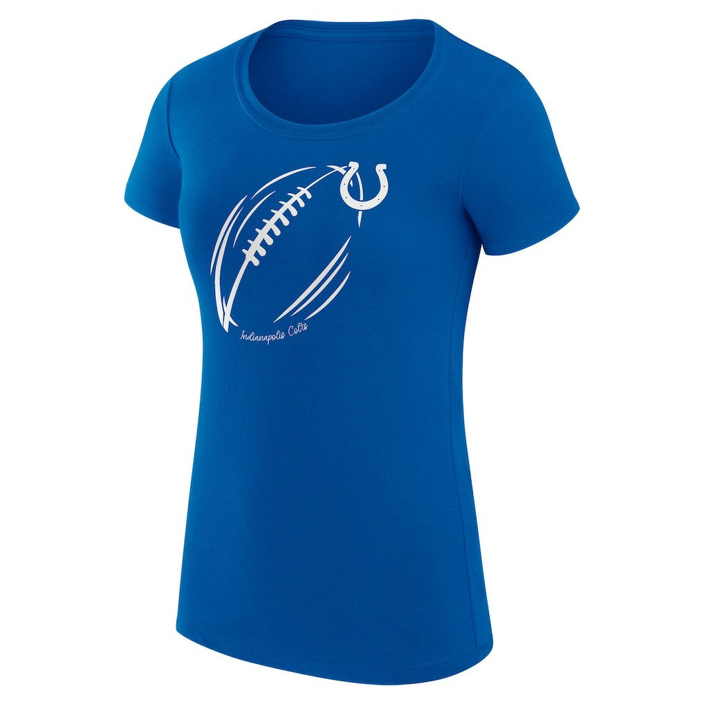 Indianapolis Colts G-III 4Her by Carl Banks Women's Super-Slim Fit Lightweight Subtle Football T-Shirt - Royal - NFL