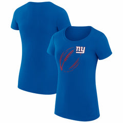 New York Giants G-III 4Her by Carl Banks Women's Super-Slim Fit Lightweight Subtle Football T-Shirt - Royal - NFL