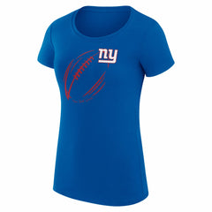 New York Giants G-III 4Her by Carl Banks Women's Super-Slim Fit Lightweight Subtle Football T-Shirt - Royal - NFL