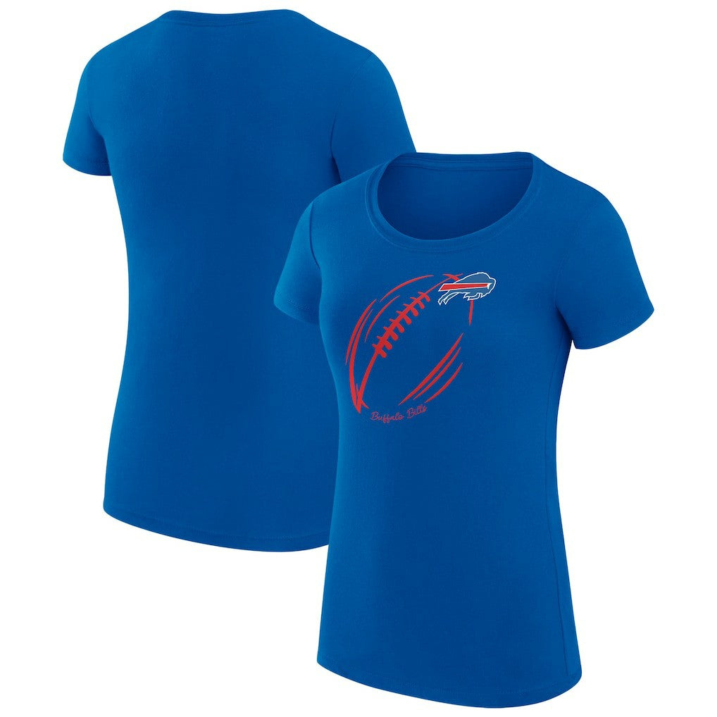 Buffalo Bills G-III 4Her by Carl Banks Women's Super-Slim Fit Lightweight Subtle Football T-Shirt - Royal - NFL