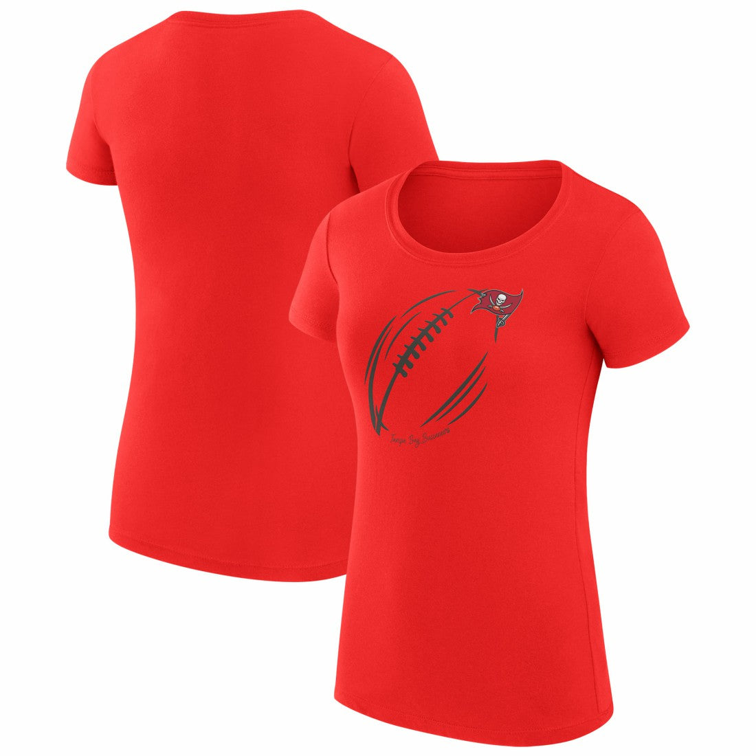 Tampa Bay Buccaneers G-III 4Her by Carl Banks Women's Super-Slim Fit Lightweight Subtle Football T-Shirt - Red - NFL