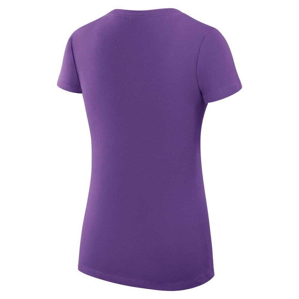 Minnesota Vikings G-III 4Her by Carl Banks Women's Super-Slim Fit Lightweight Subtle Football V-Neck T-Shirt - Purple - NFL