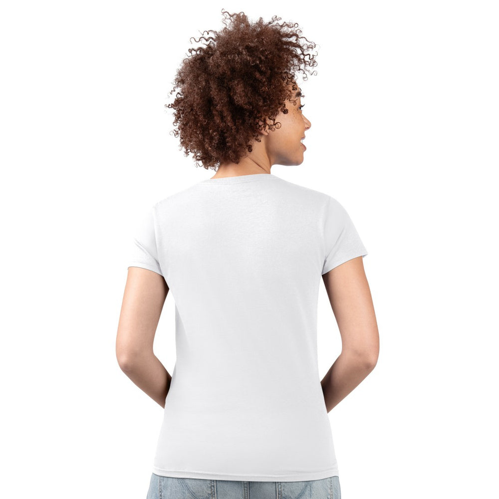 Houston Texans G-III 4Her by Carl Banks Women's Super-Slim Fit Lightweight Subtle Football V-Neck T-Shirt - White - NFL