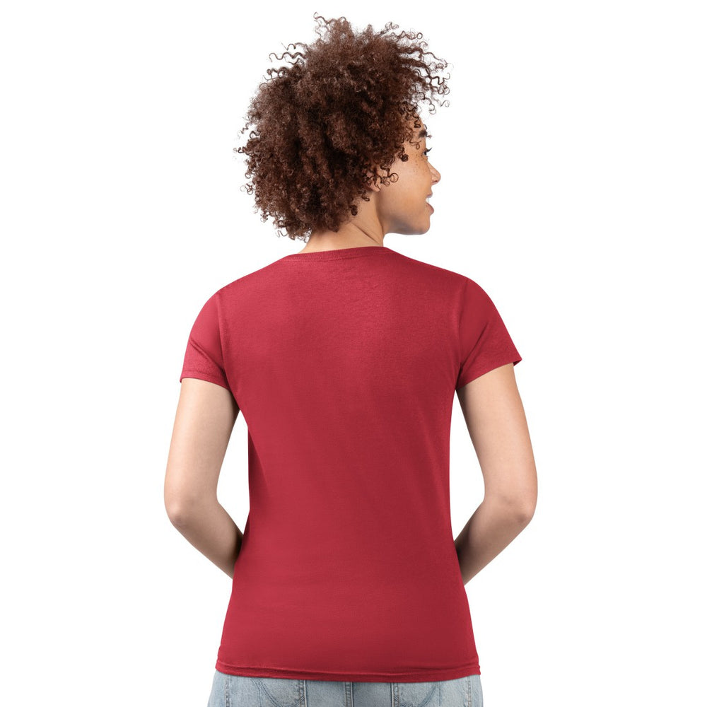 Houston Texans G-III 4Her by Carl Banks Women's Super-Slim Fit Lightweight Subtle Football V-Neck T-Shirt - Red - NFL