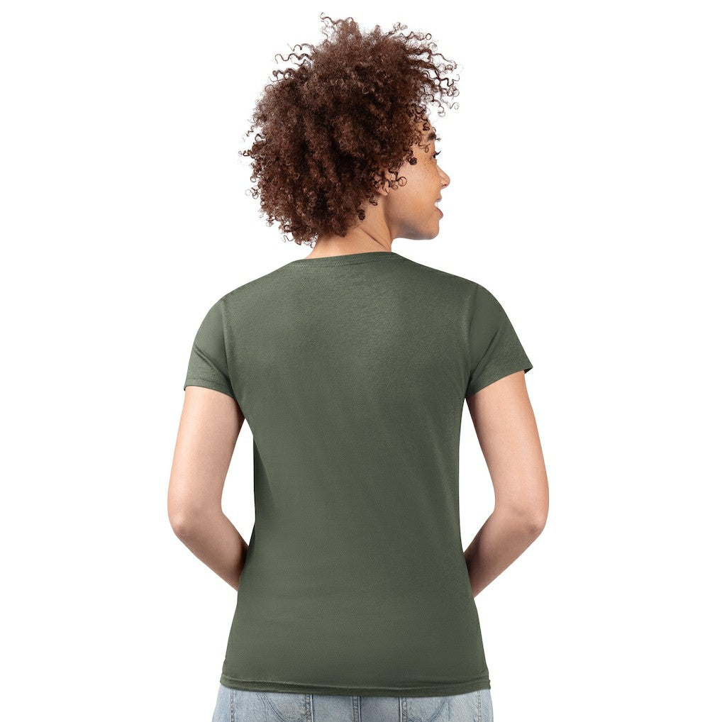 New York Jets G-III 4Her by Carl Banks Women's Super-Slim Fit Lightweight Subtle Football V-Neck T-Shirt - Olive - NFL