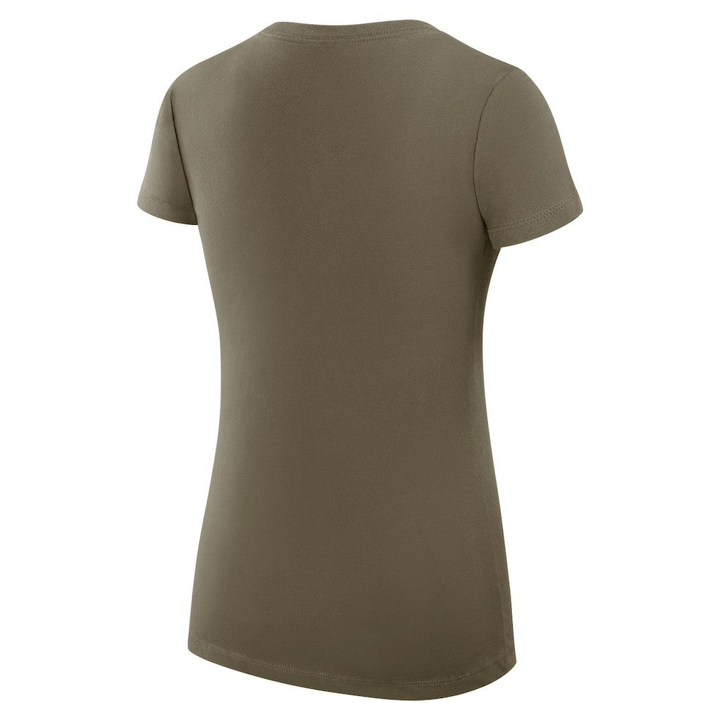 New York Jets G-III 4Her by Carl Banks Women's Super-Slim Fit Lightweight Subtle Football V-Neck T-Shirt - Olive - NFL