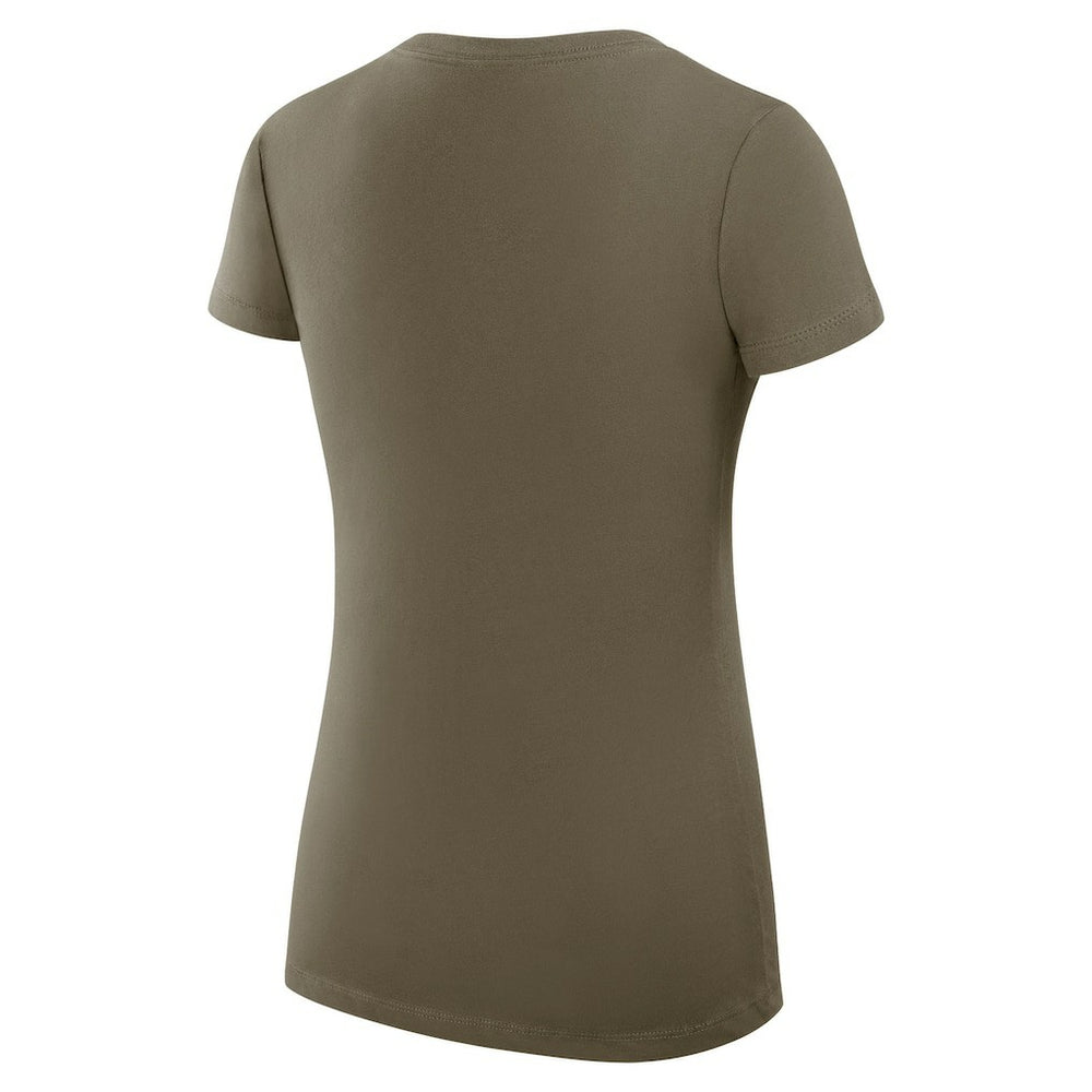 New York Jets G-III 4Her by Carl Banks Women's Super-Slim Fit Lightweight Subtle Football V-Neck T-Shirt - Olive - NFL
