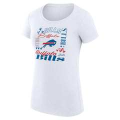 Buffalo Bills G-III 4Her by Carl Banks Women's Super-Slim Fit Lightweight Collage Team T-Shirt - White - NFL