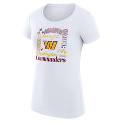 Washington Commanders G-III 4Her by Carl Banks Women's Super-Slim Fit Lightweight Collage Team T-Shirt - White - NFL