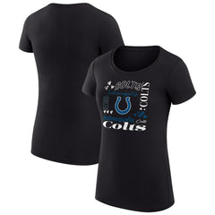 Indianapolis Colts G-III 4Her by Carl Banks Women's Super-Slim Fit Lightweight Collage Team T-Shirt - Black - NFL
