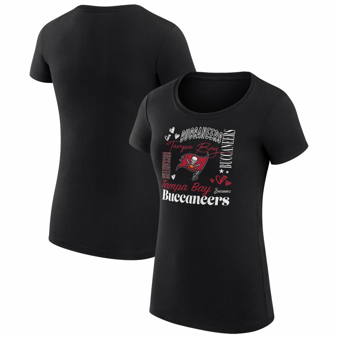 Tampa Bay Buccaneers G-III 4Her by Carl Banks Women's Super-Slim Fit Lightweight Collage Team T-Shirt - Black - NFL