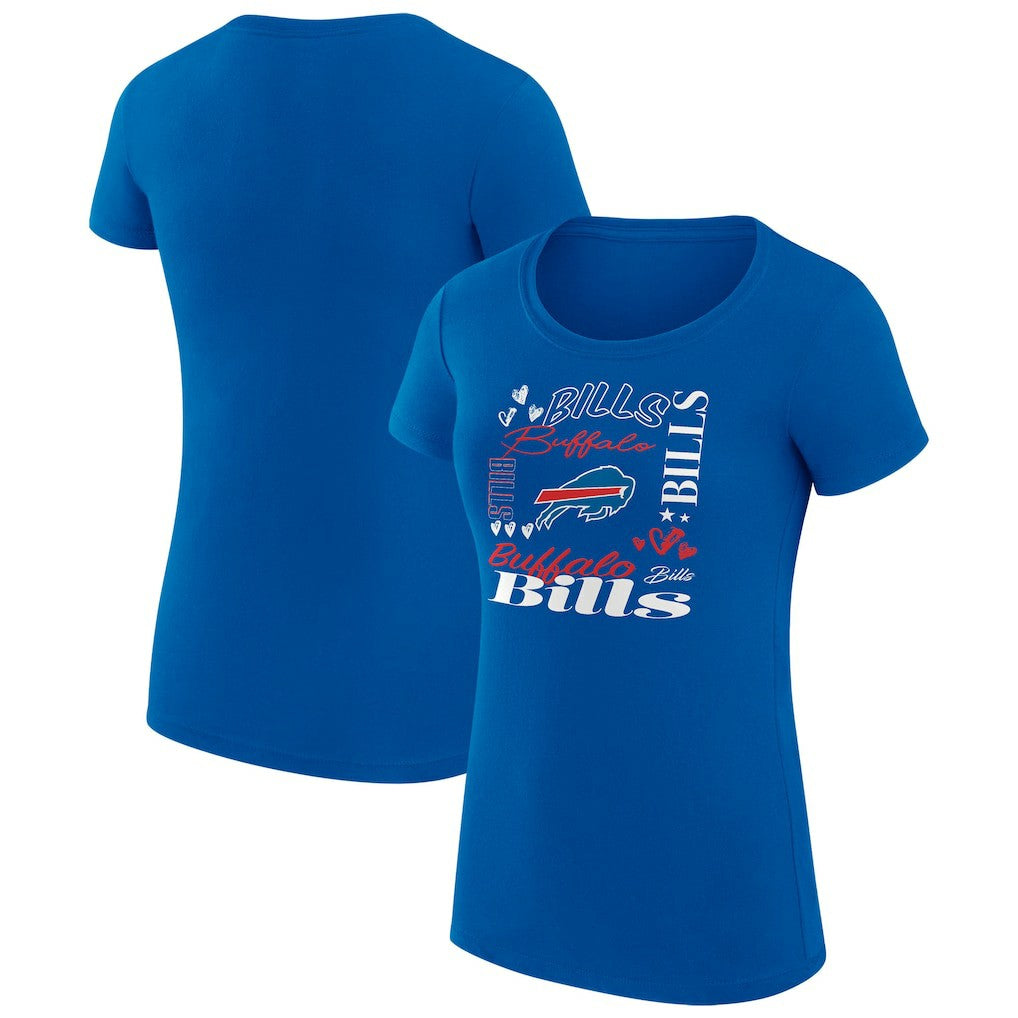 Buffalo Bills G-III 4Her by Carl Banks Women's Super-Slim Fit Lightweight Collage Team T-Shirt - Royal - NFL