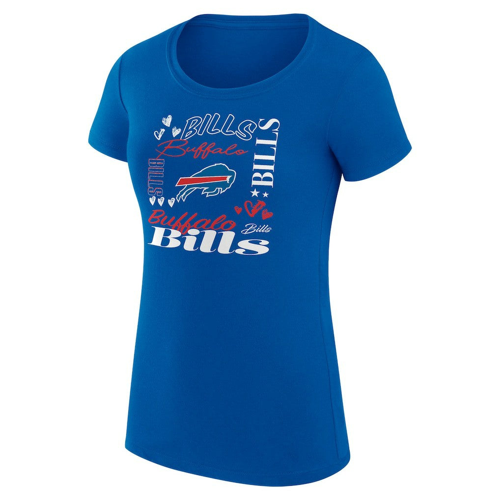 Buffalo Bills G-III 4Her by Carl Banks Women's Super-Slim Fit Lightweight Collage Team T-Shirt - Royal - NFL