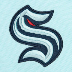 Seattle Kraken Mitchell & Ness Thermal Henley Long Sleeve T-Shirt - Light Blue | NHL Clearance