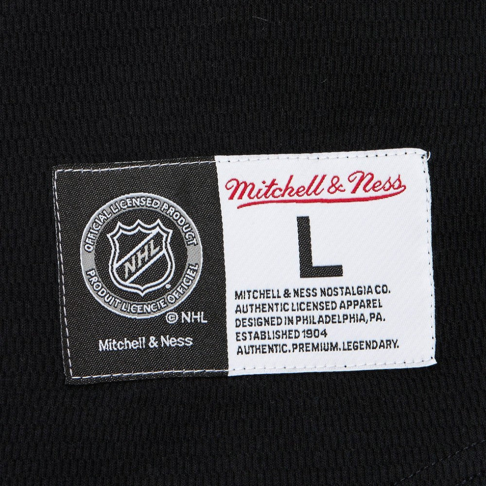 Boston Bruins Mitchell & Ness Thermal Henley Long Sleeve T-Shirt - Black | NHL Clearance
