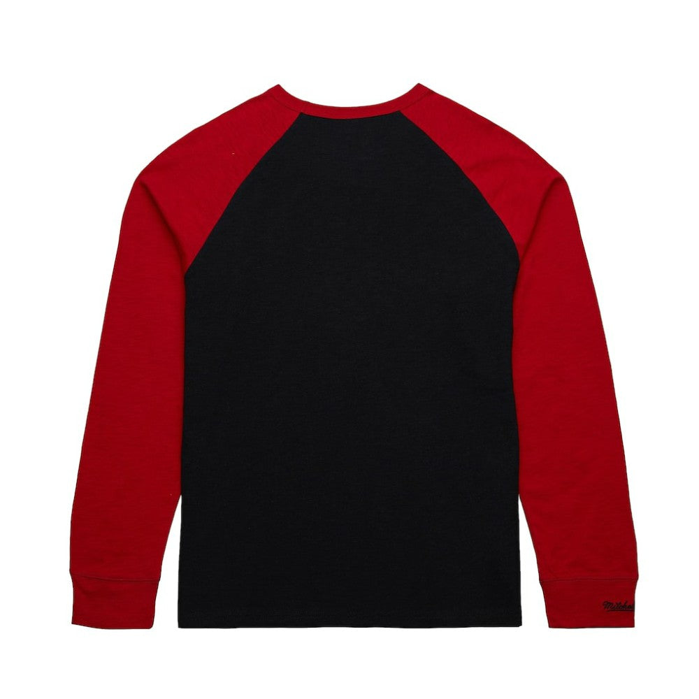 New Jersey Devils Mitchell & Ness Legendary Slub Raglan Long Sleeve T-Shirt - Black/Red | NHL near me