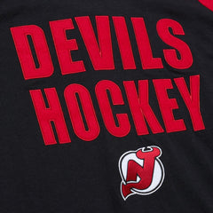 New Jersey Devils Mitchell & Ness Legendary Slub Raglan Long Sleeve T-Shirt - Black/Red | NHL near me