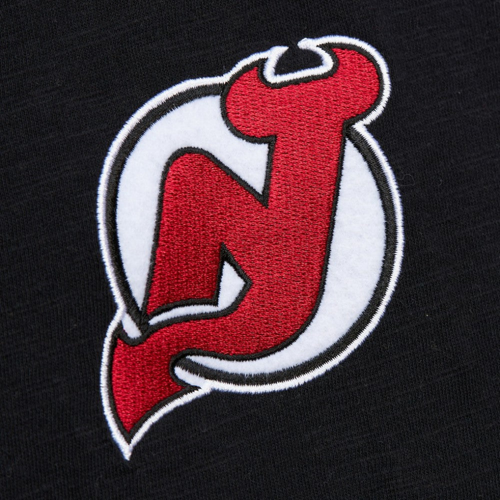 New Jersey Devils Mitchell & Ness Legendary Slub Raglan Long Sleeve T-Shirt - Black/Red | NHL near me
