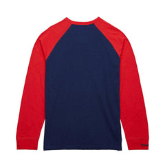 Washington Capitals Mitchell & Ness Legendary Slub Raglan Long Sleeve T-Shirt - Navy/Red | NHL Clearance