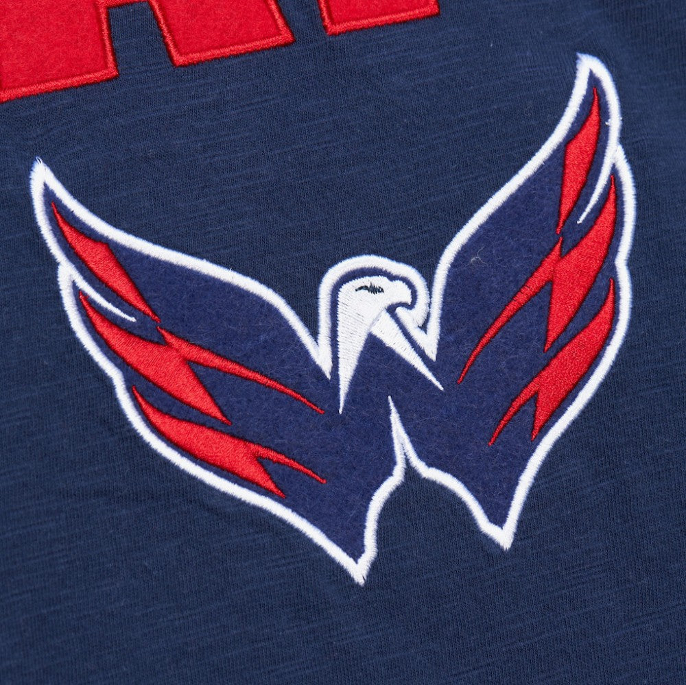 Washington Capitals Mitchell & Ness Legendary Slub Raglan Long Sleeve T-Shirt - Navy/Red | NHL Clearance