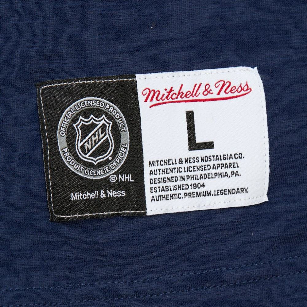 Washington Capitals Mitchell & Ness Legendary Slub Raglan Long Sleeve T-Shirt - Navy/Red | NHL Clearance