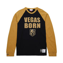 Vegas Golden Knights Mitchell & Ness Legendary Slub Raglan Long Sleeve T-Shirt - Black/Gold | NHL near me