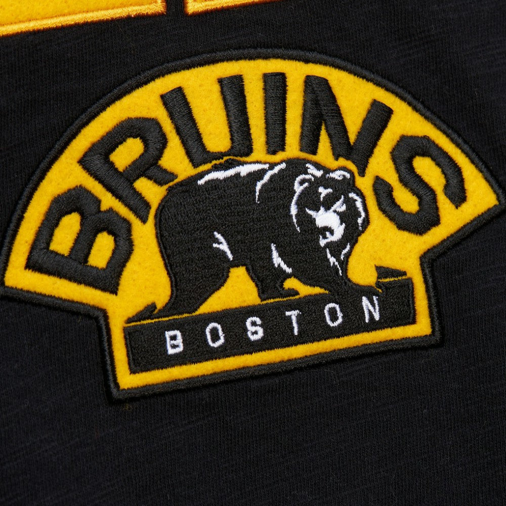 Boston Bruins Mitchell & Ness Legendary Slub Raglan Long Sleeve T-Shirt - Black/Gold | NHL sale