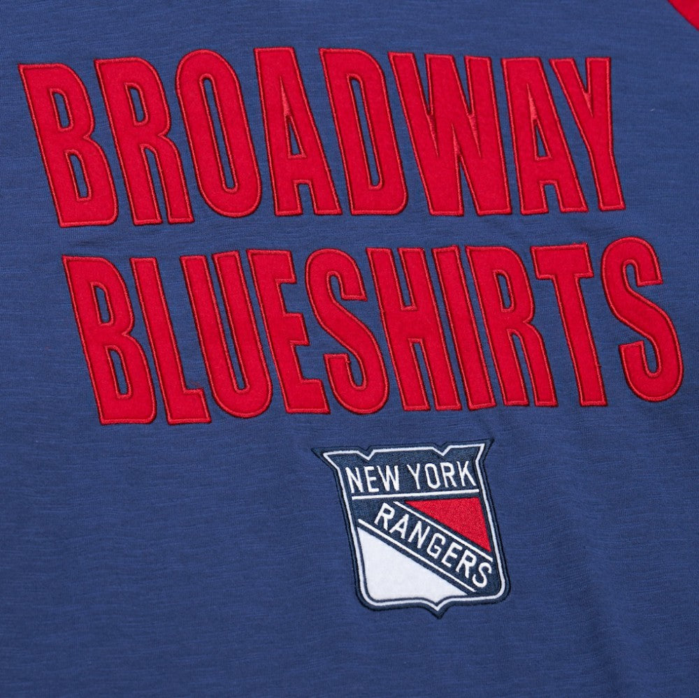 New York Rangers Mitchell & Ness Legendary Slub Raglan Long Sleeve T-Shirt - Blue/Red | NHL discount