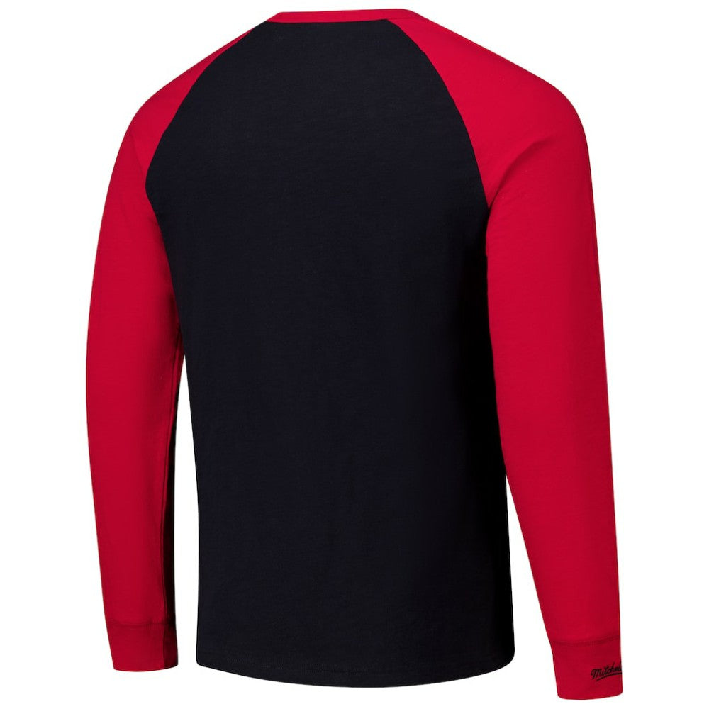 Chicago Blackhawks Mitchell & Ness Legendary Slub Raglan Long Sleeve T-Shirt - Black/Red | NHL sale