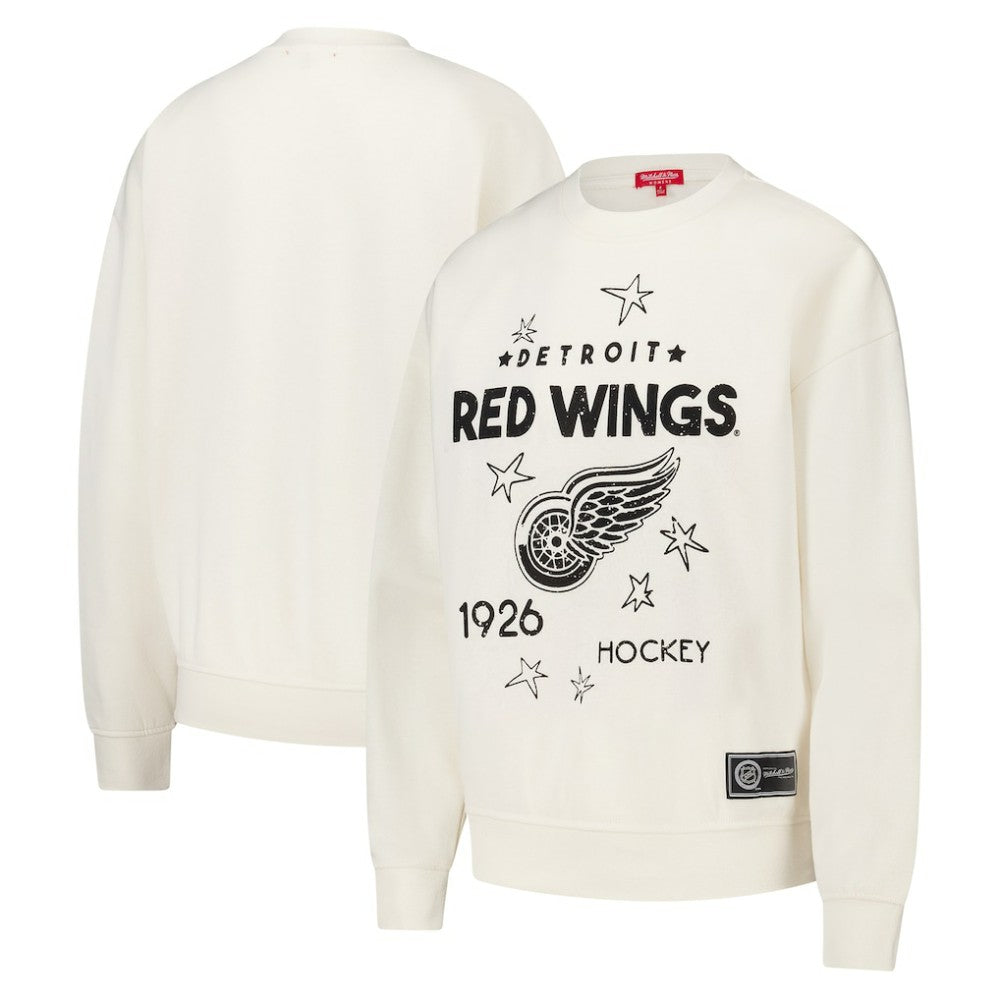 Detroit Red Wings Mitchell & Ness Women's Logo 3.0 Pullover Sweatshirt - Cream | NHL discount