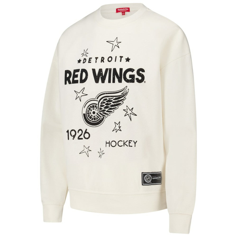 Detroit Red Wings Mitchell & Ness Women's Logo 3.0 Pullover Sweatshirt - Cream | NHL discount