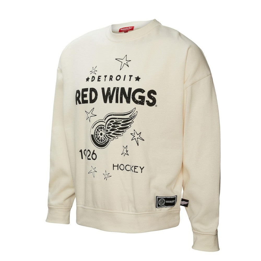Detroit Red Wings Mitchell & Ness Women's Logo 3.0 Pullover Sweatshirt - Cream | NHL discount