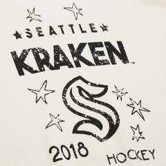 Seattle Kraken Mitchell & Ness Women's Logo 3.0 Pullover Sweatshirt - Cream | NHL Clearance