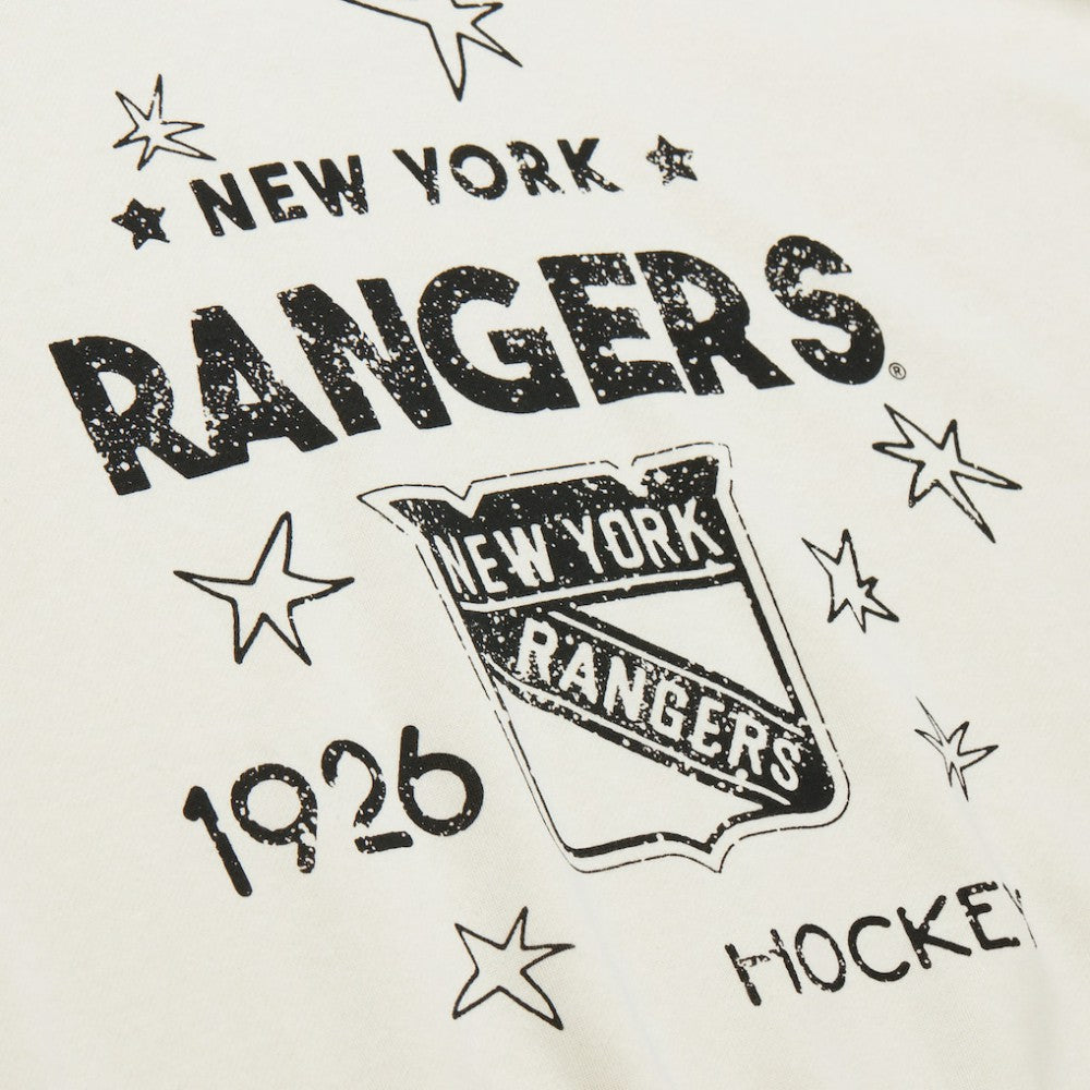 New York Rangers Mitchell & Ness Women's Logo 3.0 Pullover Sweatshirt - Cream | NHL online